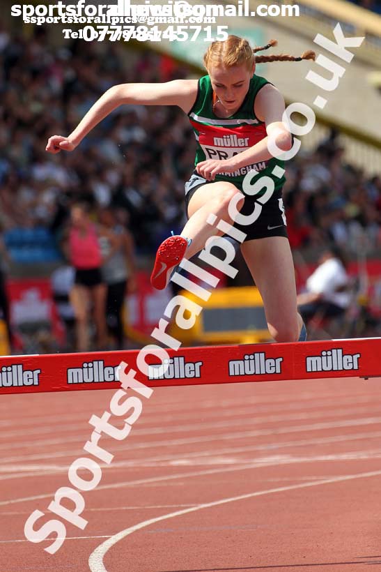 Womens 3000 metres steeplechase, Muller British Championships, Alexander Stadium, Birmingham. Photo: David T. Hewitson/Sports for All Pics